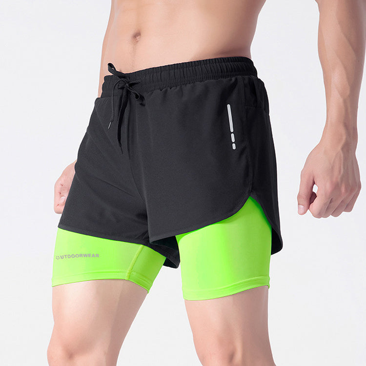 Driftwear Men’s Double-Layer Sports Shorts